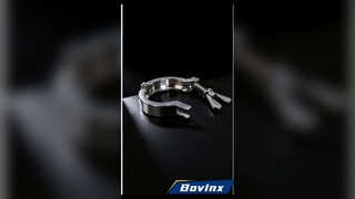 Abrazadera higiénica de acero inoxidable 04/316L con ranura interior pulida ultrasuave y Quick I sin herramientas