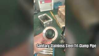 Tubería sanitaria de acero inoxidable con triple abrazadera